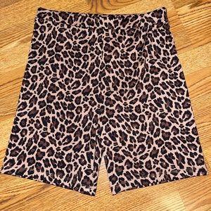 Cheetah biker shorts